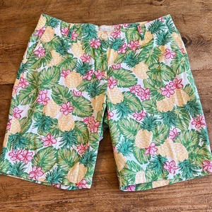 Talbots Shorts Size 12 petite Pineapple‎ and Flower Design